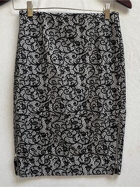 Wilfred Aritzia Mignonne Lace Paisley Side Zip Pencil Skirt 4